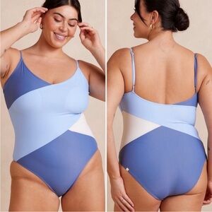 Summersalt Marina One Piece Swimsuit 20 Color Block Full Coverage Classic Swim